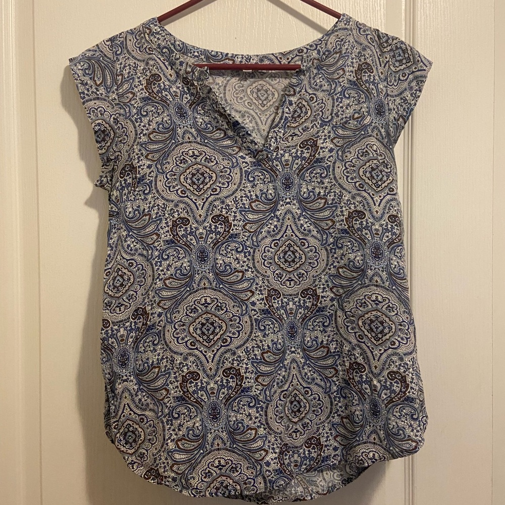 Blue Paisley Women's Top
